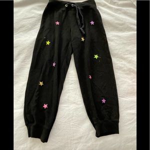Black sweatpants w color stars